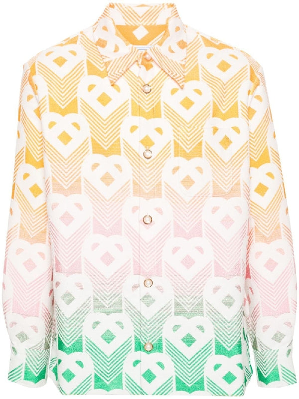 Gradient Monogram Printing Shirt