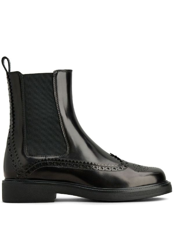 Black Leather Chelsea Boots