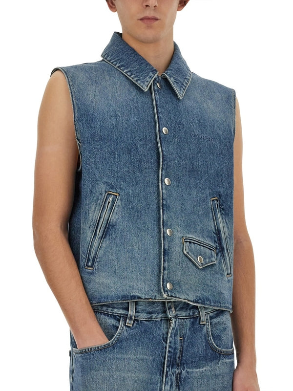 Sleeveless Denim Vest