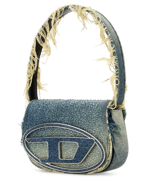 1dr Denim Crystal Shoulder Bag