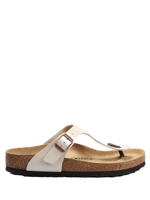 Birkenstock White Flip Flops
