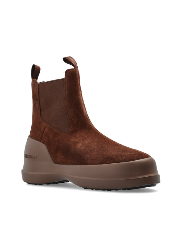 Logo Suede Chelsea Boots