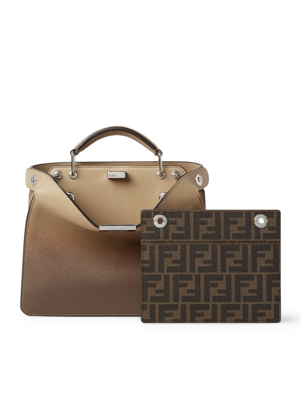 Fendi Peekaboo I See U Small Beige Brief Case