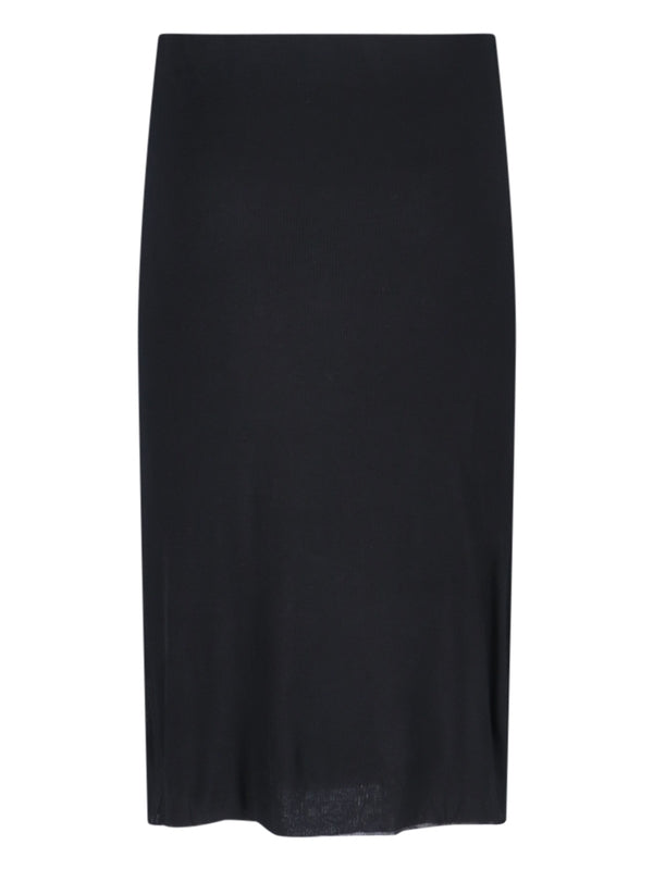 KHAITE - Viscose Ribbed Skirt - Jente