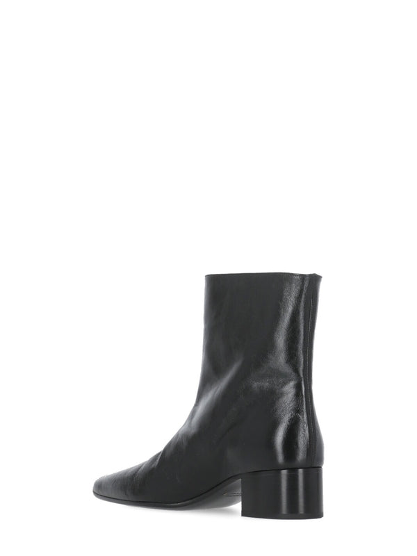 Andee Leather Ankle Boots Heels