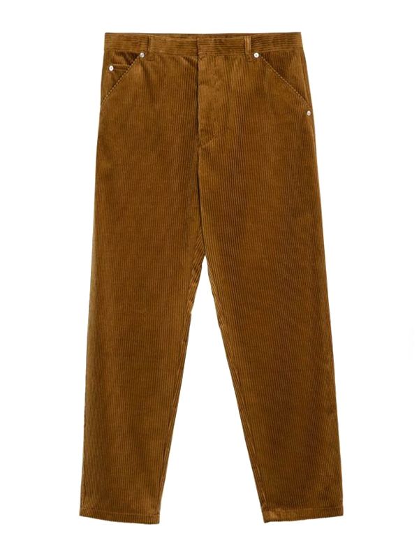 Triangular Logo Corduroy Cotton Pants