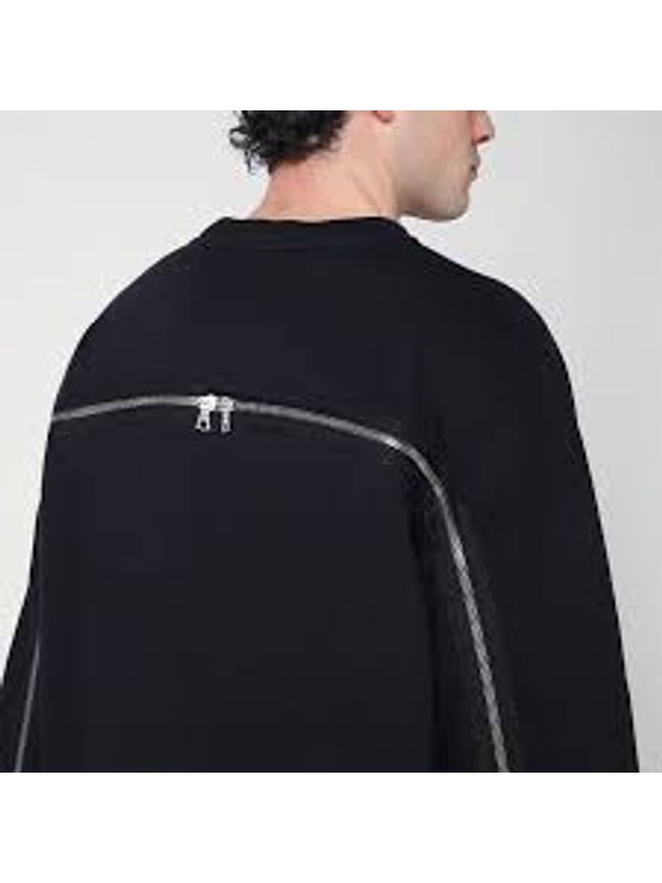 Back Zipper Cotton Sweatshirt