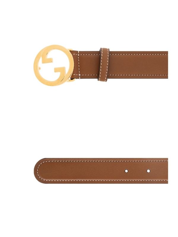 Blondie Logo Metal Buckle
  Leather Belt