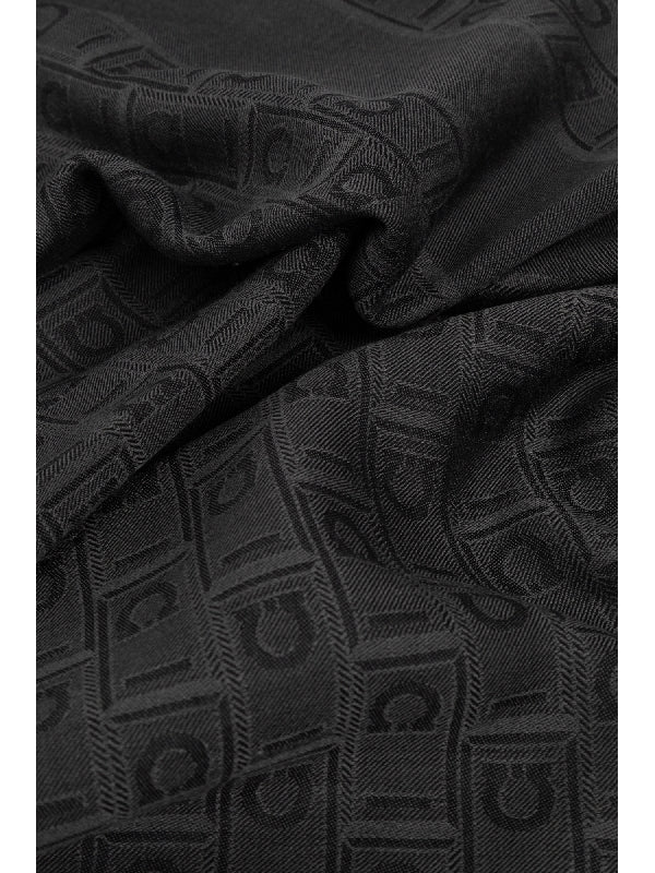 All-Over Gancini Logo Wool
  Silk Scarf