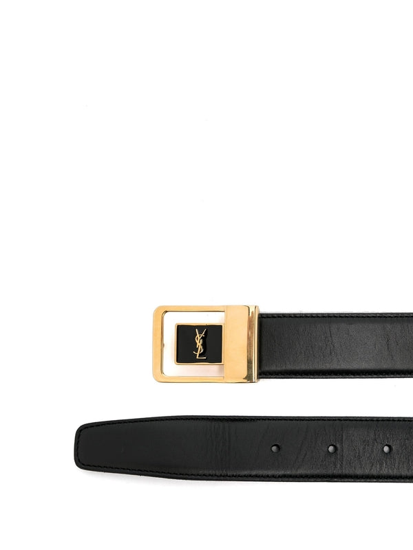 Cassandra Logo Calfskin Belt