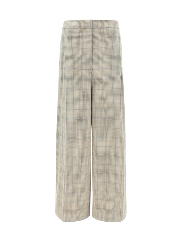 LARDINI - Check Wide Pants - Jente