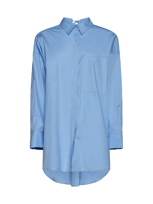 Back Tie Strap Long Shirt