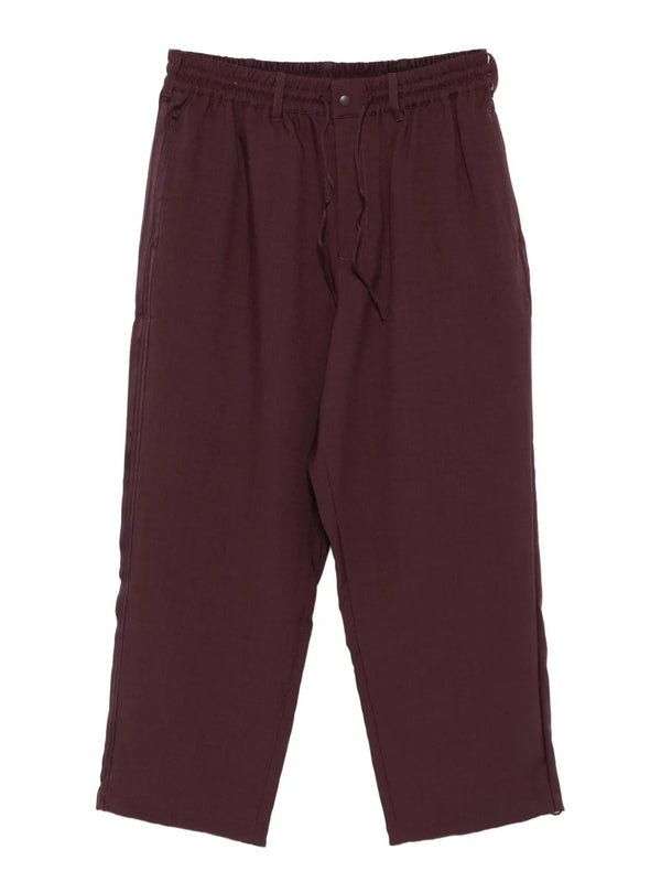 Y3 Burgundy Casual Pants