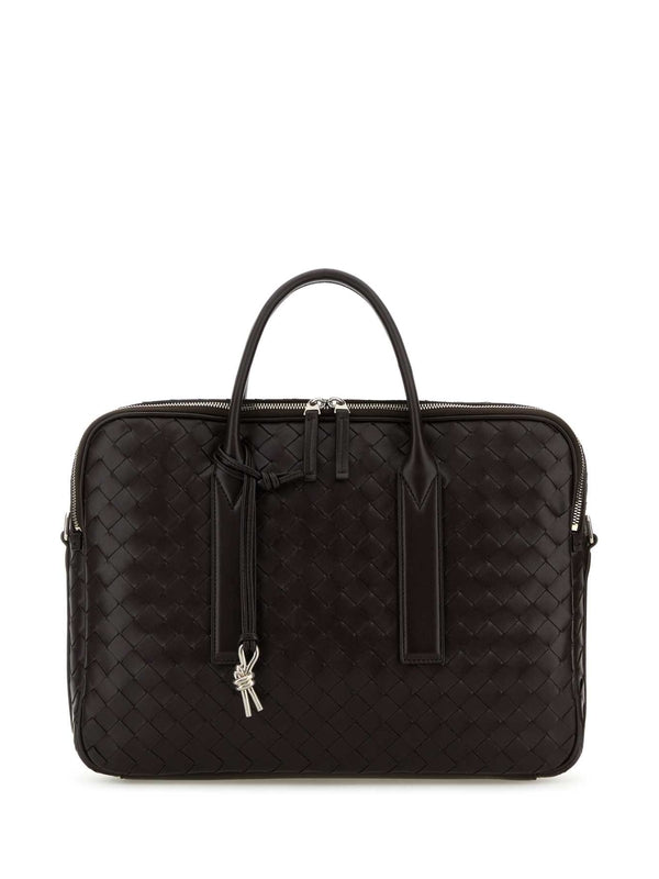 Bottega Veneta Getaway Brown Brief Case