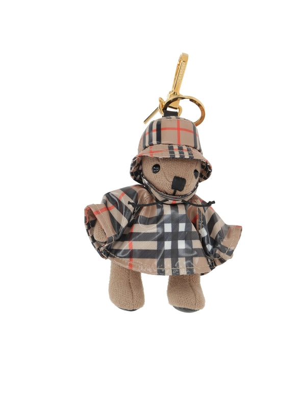 Burberry Beige Checked Keyrings