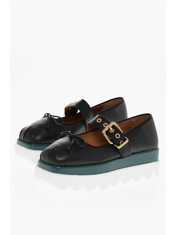 Ballerina Platform Leather Loafers