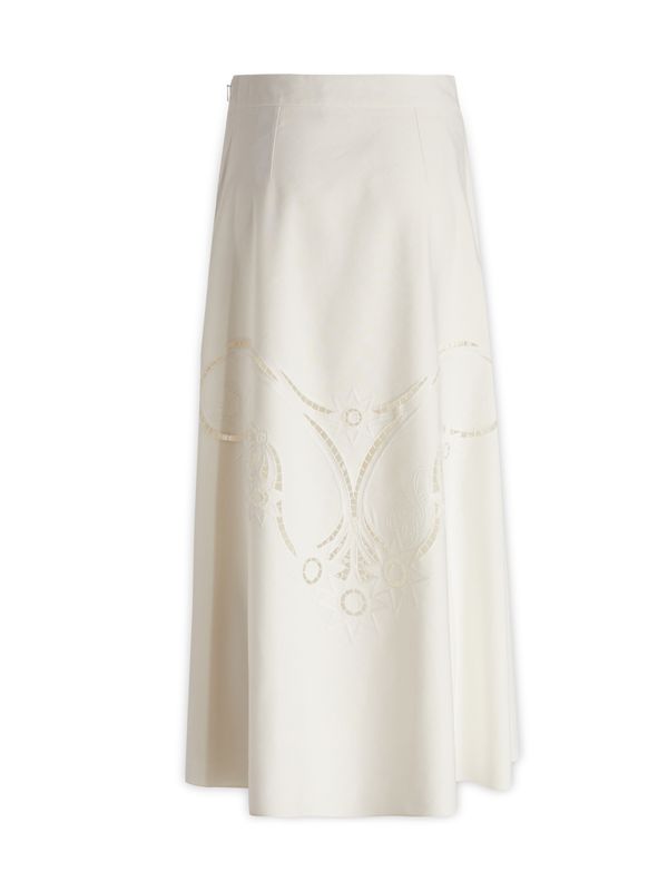 Angles Embroidery Viscose Canvas Skirt