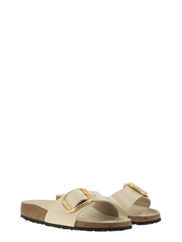 Madrid Big Buckle Leather Slides