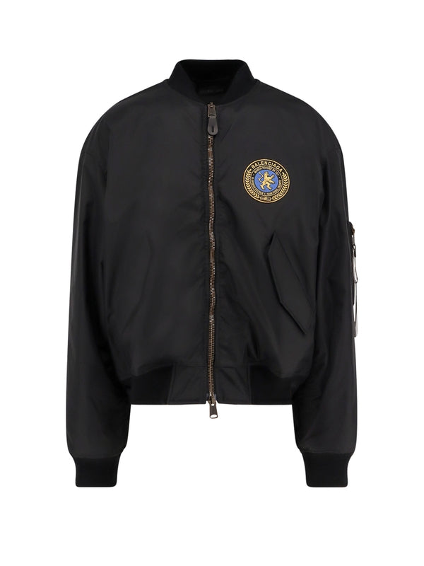 Uniform Patch Large-fit Bomber Jacket