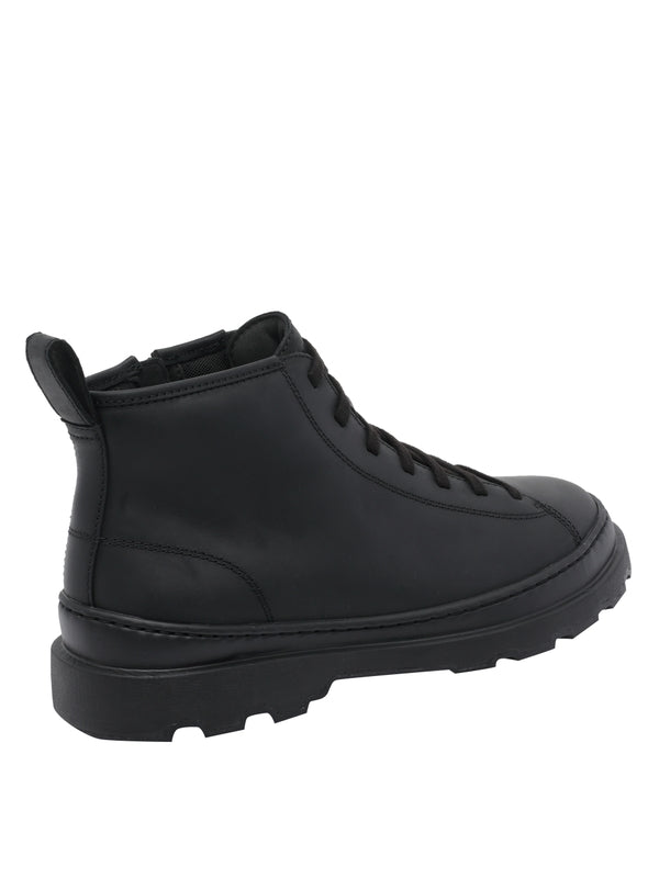 Camper Black Lace-Up Boots