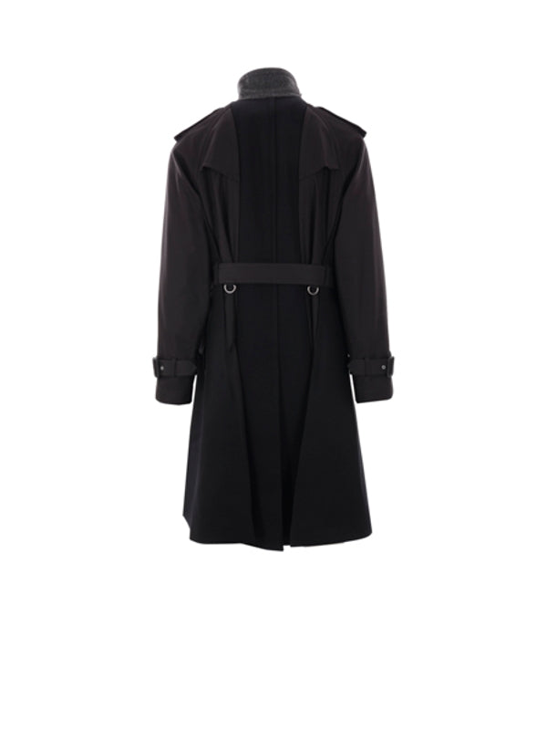 Wool Panel Trench Coat