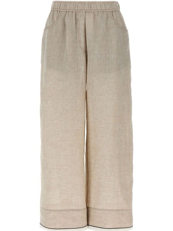 Wide Bending
  Linen Pants