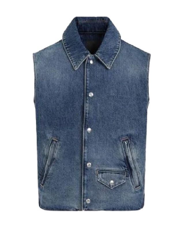 Chest Logo embroidery Denim Vest