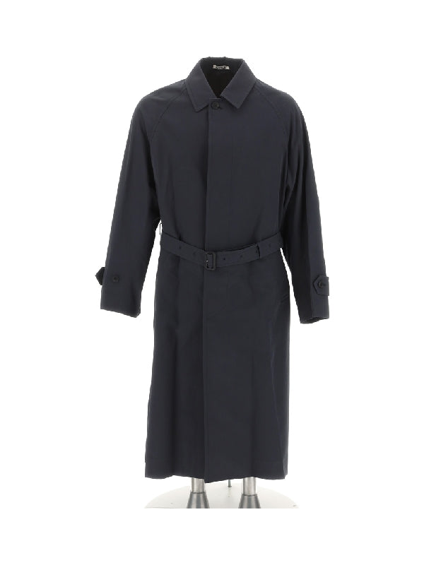 Belted Cotton Long Coat