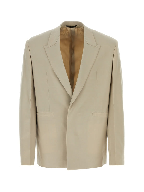 Virgin Wool Single Breasted Jacket