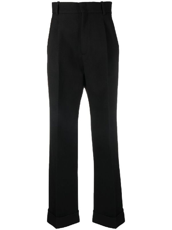 Black Wool Tailored Pants