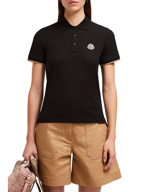 Logo Patch Cotton Polo Shirt