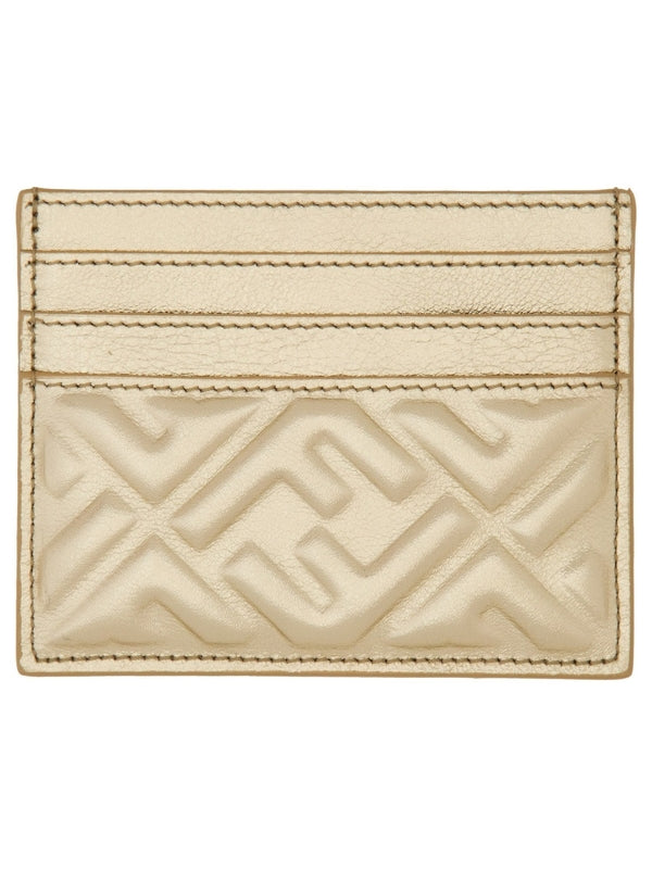 Baguette Ff Logo Leather Cardholder