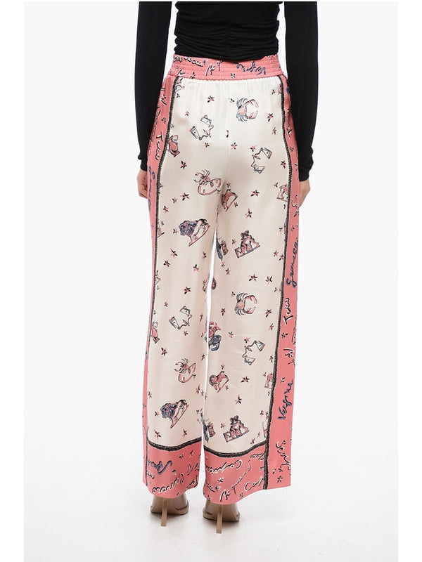 Allover Jacquard Silk Pants