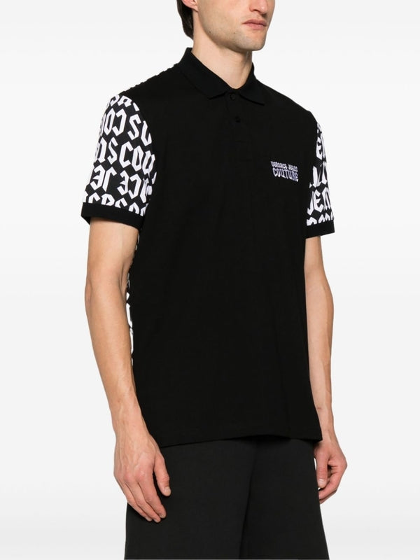 Allover Logo Cotton Polo Shirt