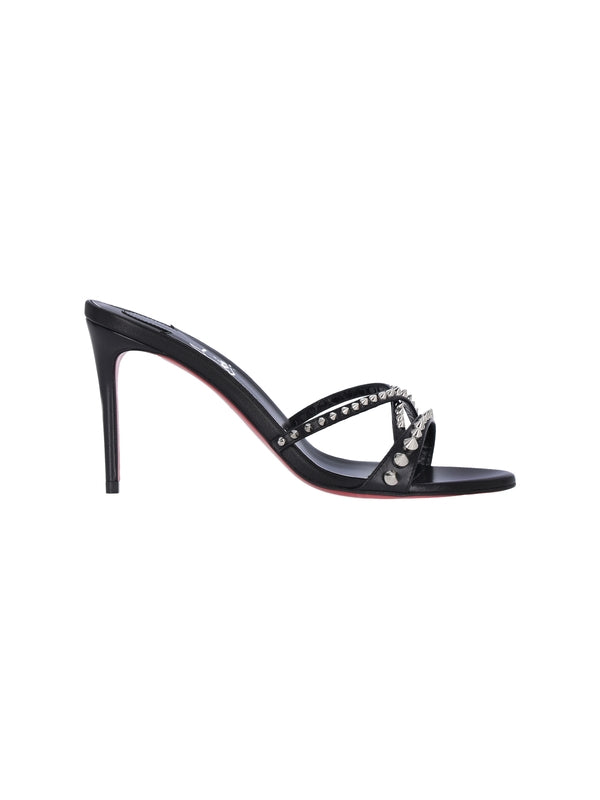 Spike Leather Sandal Heels - Jente