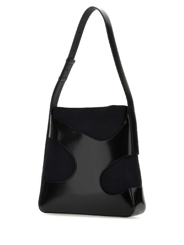 Cut-out Leather Tote Bag