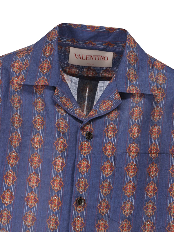 All-over Pattern Linen Shirt