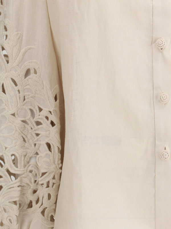 Wylie Embroidered Linen
  Blouse