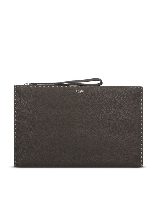 Selleria Leather Medium Clutch Bag