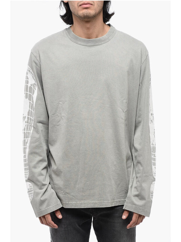 T Crane Printing Long-Sleeve Top