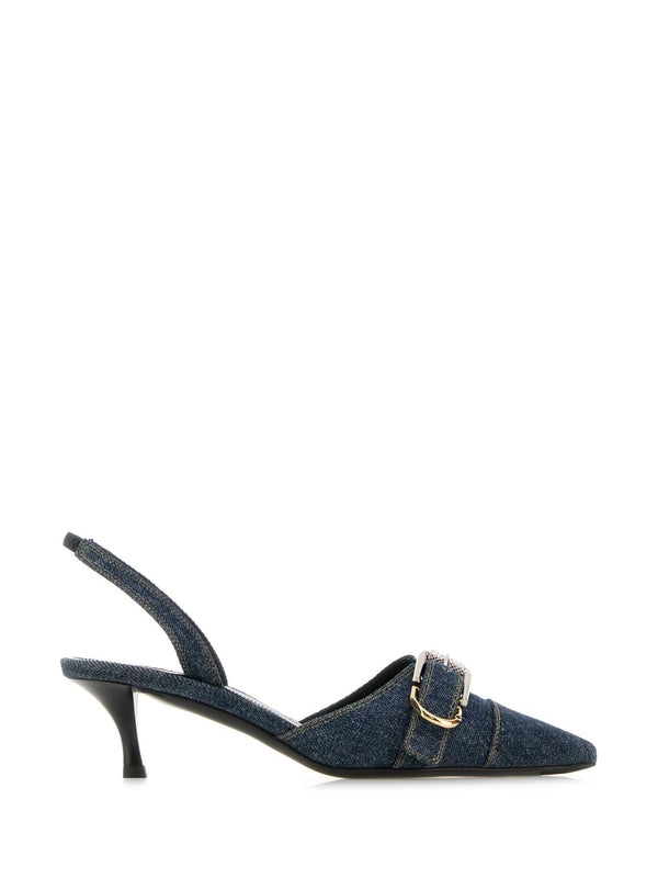 Voyou Washing Denim Slingback Heelss
