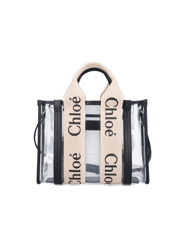 Woody Logo Clear Small Tote Bag