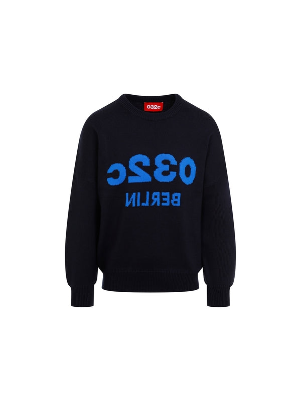 Logo Jacquard Wool Knit