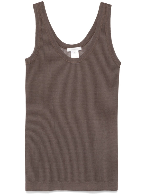 Crewneck Ribbed Tank Top