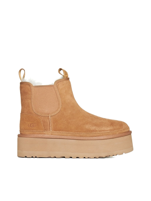 Newmel Suede Platform Chelsea Boots