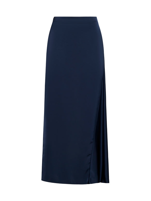 Aia Satin Wrap Long Skirt