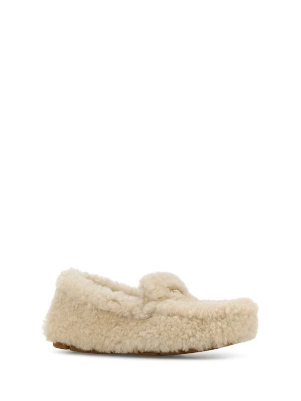 Triangle Logo Shearling Driving Shoes