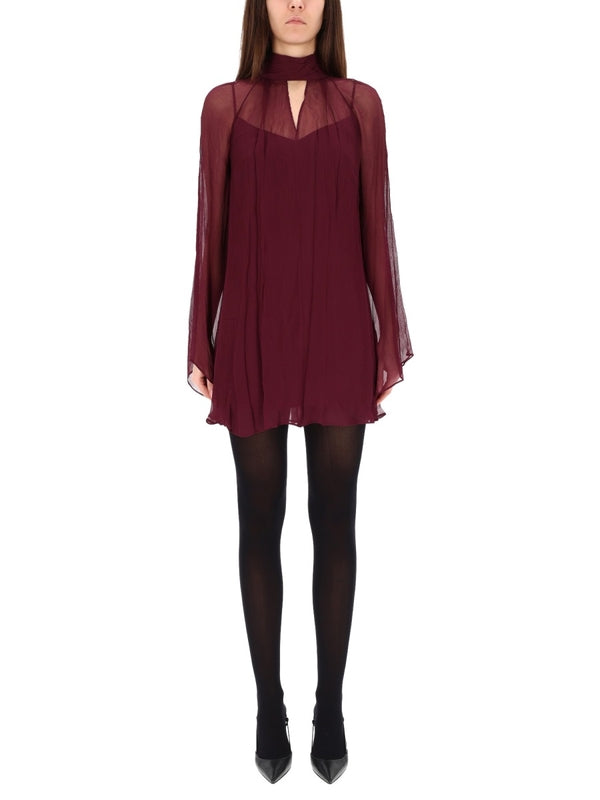 Staud Burgundy Mini Dress
