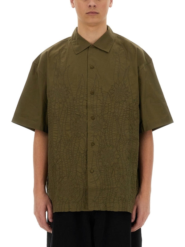 Pattern Embroidery Short-sleeve Shirt