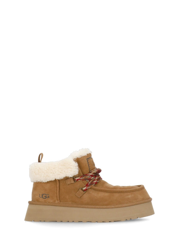 Funkara Cabin Cuff Shearling Lace-Up Boots